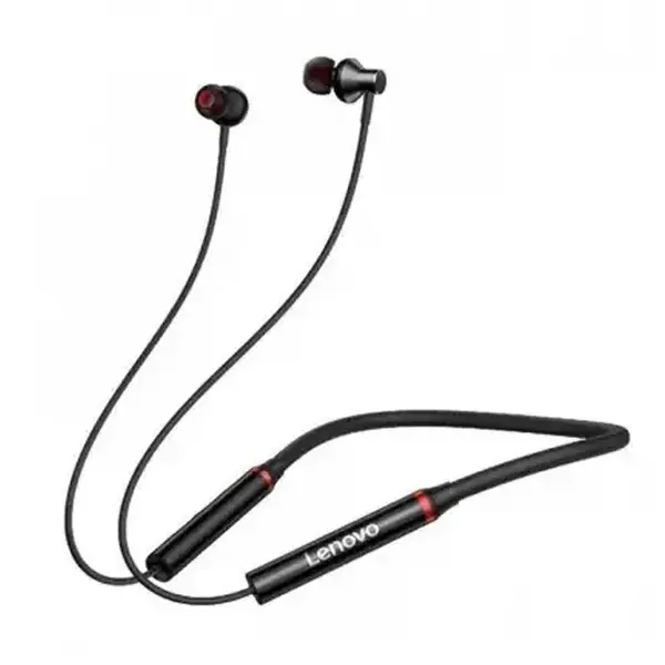 Lenovo HE05X Bluetooth Neckband Stereo Earphone Black – View 2