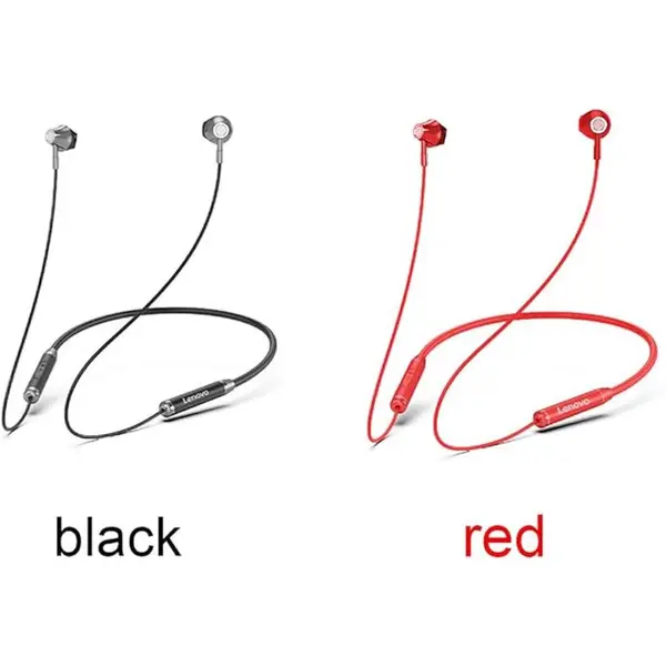 Lenovo HE06 Wireless Neckband Headphones With Working Time 8 Hours – Color: Red – View 2