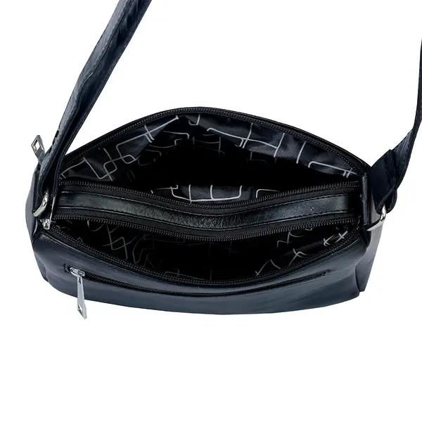 Bili Online Ladies Fashion Water-resistant At Light Rain Shoulder Bag – Color: Black – View 3