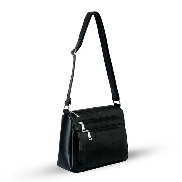 Bili Online Ladies Fashion Water-resistant At Light Rain Shoulder Bag – Color: Black – View 2