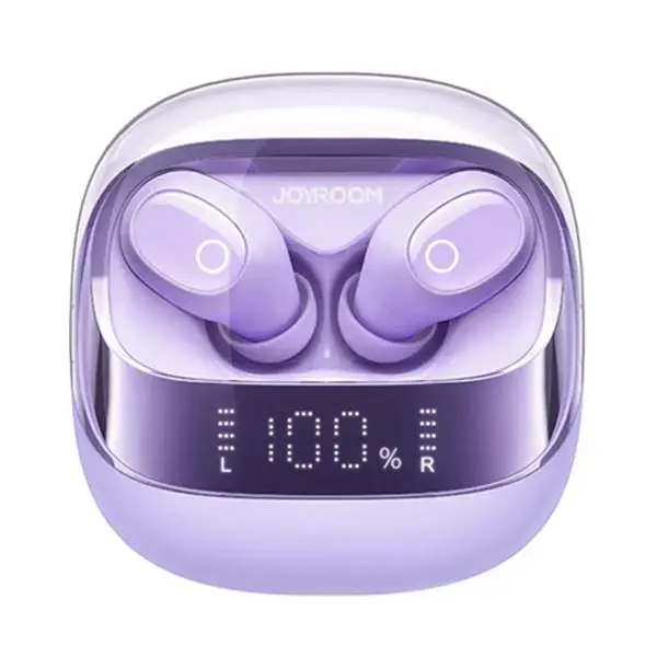 Joyroom JR-DB2 True Wireless Earbuds with Digital Display – Color: Purple – View 1