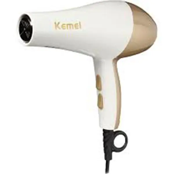 Kemei KM-810 Professional Powerful Hair Dryer-White And Golden – View 2