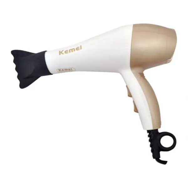 Kemei KM-810 Professional Powerful Hair Dryer-White And Golden – View 3