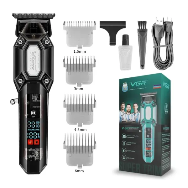VGR V-900 Professional Hair & Beard Trimmer – Color: Black – View 1
