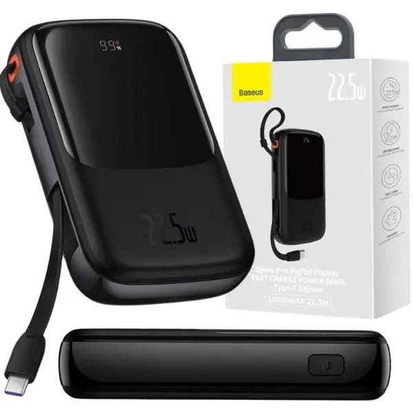 Baseus Qpow Pro 10000mah 22.5W Digital Display Fast Charge Type-C Power Bank – View 4
