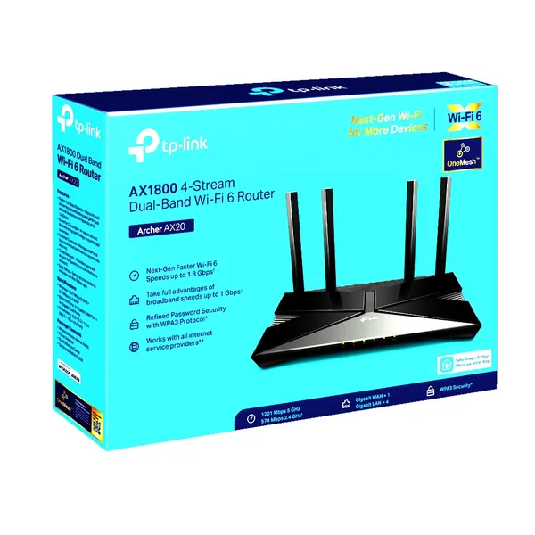 TP-Link Archer AX20 Dual Band Gigabit WiFi Router – View 4