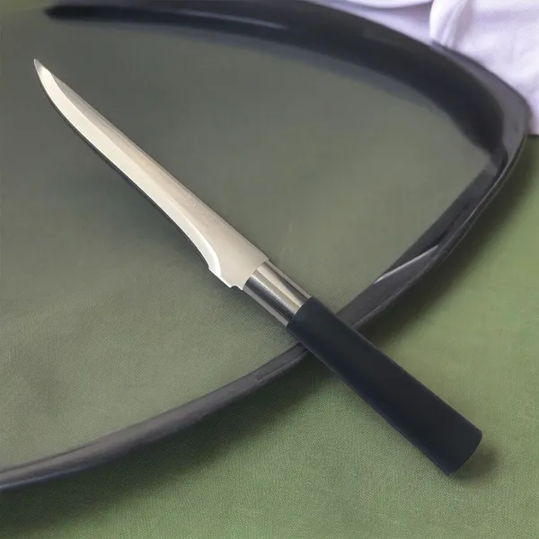 Chef Aid 1 Piece Filleting Kitchen Knife 6-Inch Blade Black Color Plastic Handle – View 3
