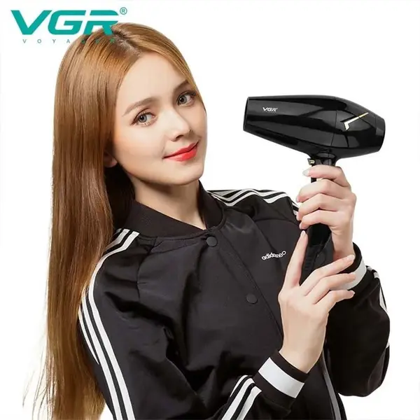 VGR V-423 Essential Dry Care Salon Series Hair Dryer for Women Black Color – View 3