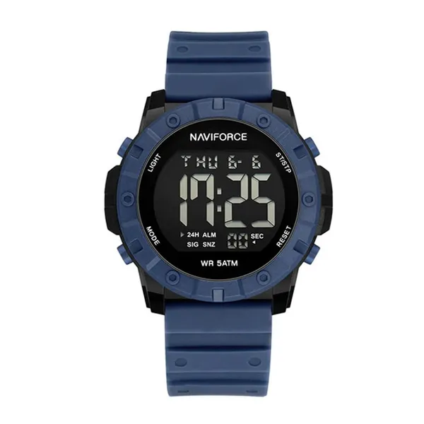 NAVIFORCE NF7110 5ATM Waterproof Luminous Sports Watch – Dial Color: Blue, Strap Color: Blue – View 1