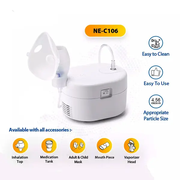 Omron NE C106 Compressor Nebulizer Machine White Color – View 4