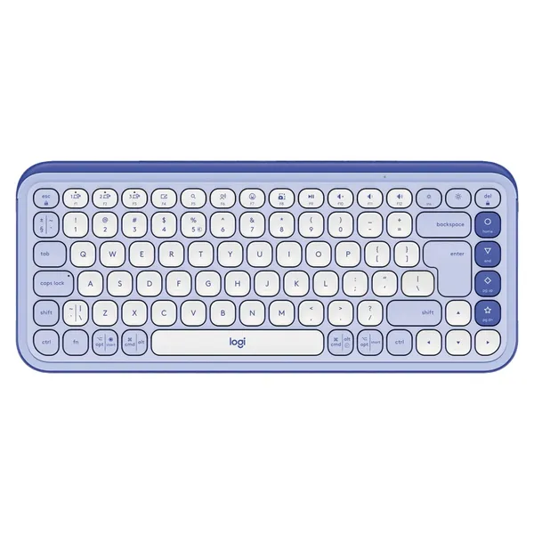 Logitech POP Icon Keys Bluetooth Wireless Keyboard – Color: Blue – View 1