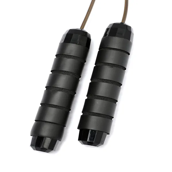 Tangle-Free Rapid Speed Durable & Adjustable Skipping Rope – Color: Black – View 2