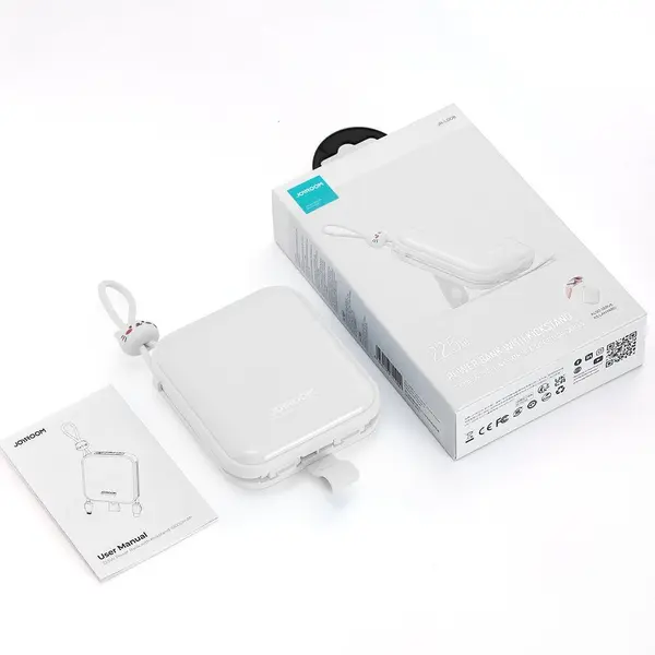 JOYROOM JR-L008 Cutie Series Kickstand LED indicator Power Bank  – Color: White – View 3
