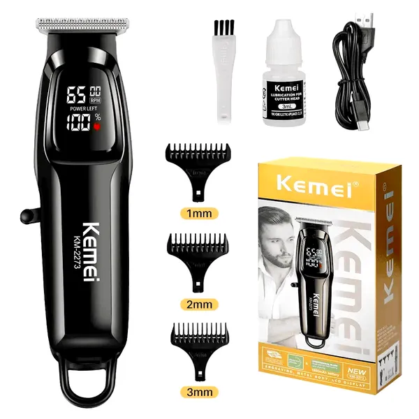 KEMEI KM-2273 Professional Men's Hair Cutting Trimmer LED Display – View 6