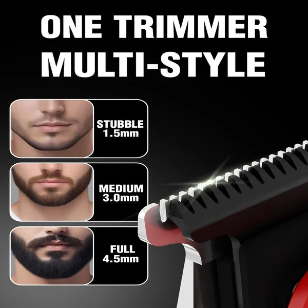 VGR V987 Rosso Professional Beard And Moustache Trimmer For Men – View 6