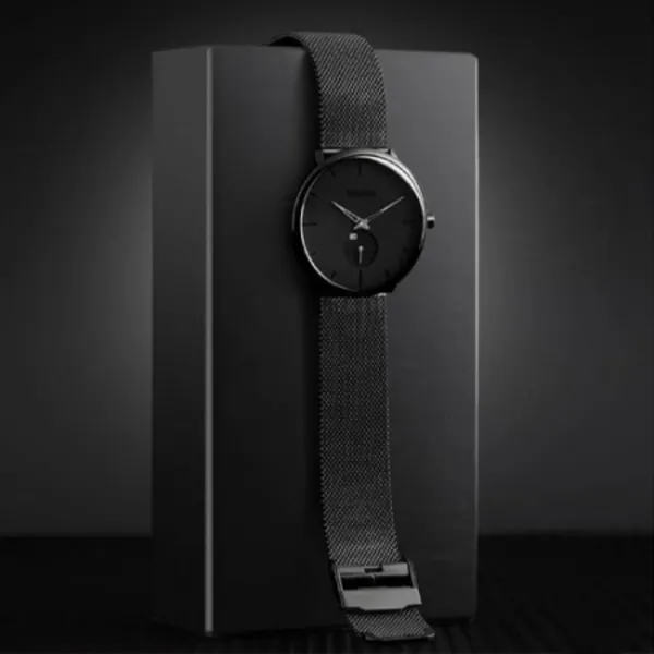 SKMEI 9185 Quartz 30M Waterproof  Men's Watch – Dial Color: White, Strap Color: Black – View 4