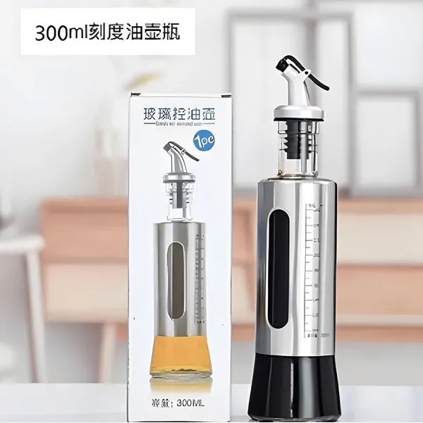 Glass Oil and Vinegar Dispenser Bottle 300ml  – View 2