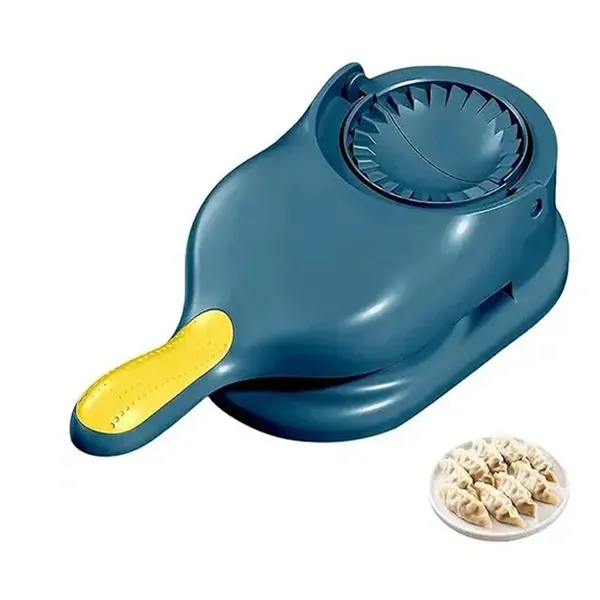 2 in 1 Dumpling Maker Ghughra Momos Maker Machine – Color: Blue – View 1