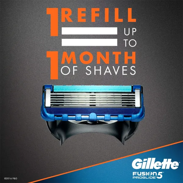 Gillette Fusion-5 Proglide FlexBall Manual Razor Shaving Blades – Quantity: 4 Units – View 3