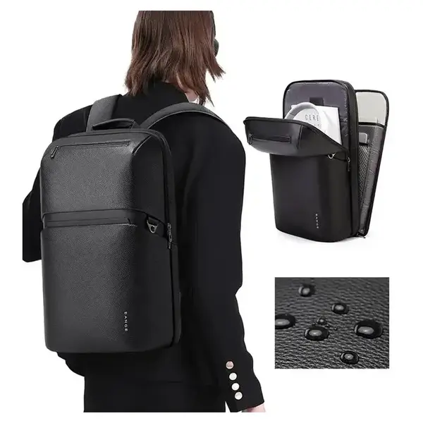 Bange 6625 Leather Theft Super Light 15.6″ laptop Backpack – View 4