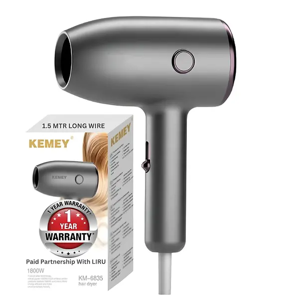 Kemei KM-6835 With Hot/Cool Air Temperature Settling Nozzle Free Design Best Hair Dryer For Women – View 4