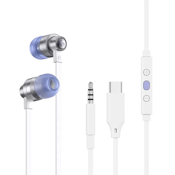 Logitech G333 In-Ear Wired Gaming Earphone – Color: White – View 1