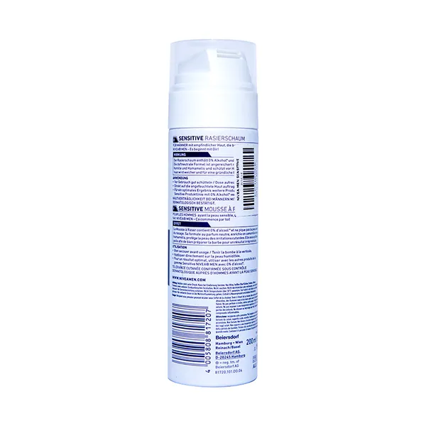 Nivea Men Sensitive 0% alcohol No Burning Shaving Foam – View 3