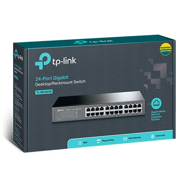TP-link TL-SG1024D 24-Port Gigabit Network Rackmount Switch – View 4
