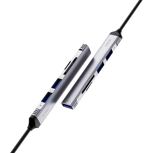 WiWU Zolo 5 In 1 USB Type-A & Type-C Hub – View 2