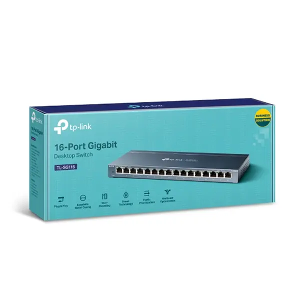 TP-Link TL-SG116 16-Port Gigabit 1000 Mbps Network Switch  – View 4
