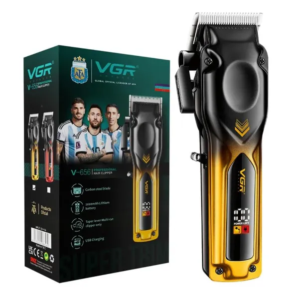 VGR V-656 Professional Hair Trimmer – Color: Gold – View 2