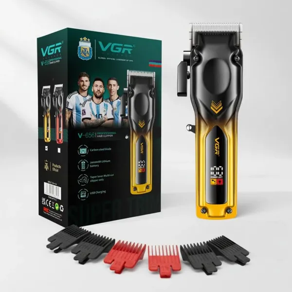 VGR V-656 Professional Hair Trimmer – Color: Gold – View 3