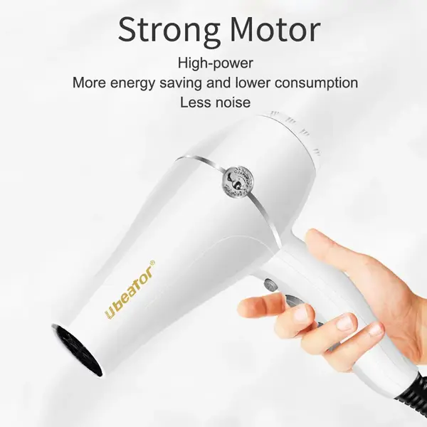 Ubeator UBT-8260 Six-speed Syling Tools For Salons-Household 2400W Hair Dryer – Color: White – View 2