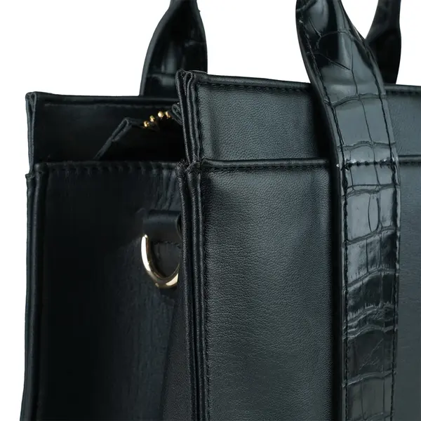 Nino Rossi 0755CA61 Women Spacious Interior HandBag – Color: Black – View 4