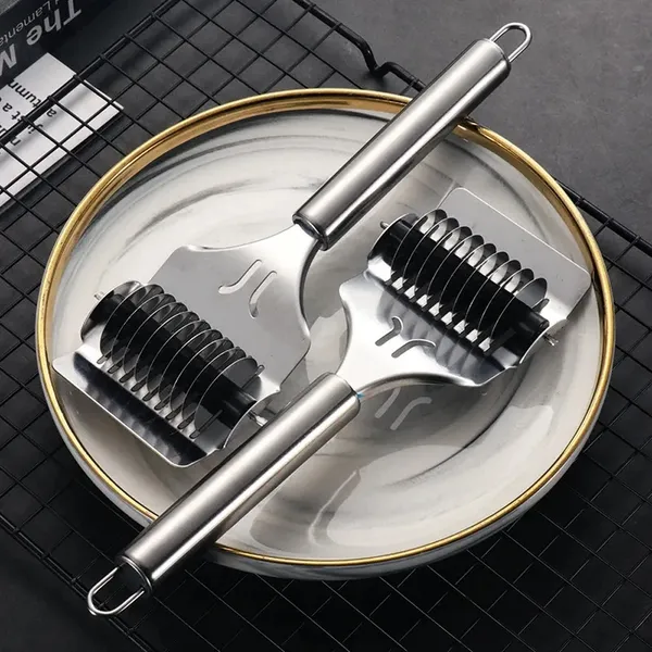 Stainless Steel Dough Cutter Manual Pasta Maker Non-slip Manual Noodle Shallot Handle Dough – View 4