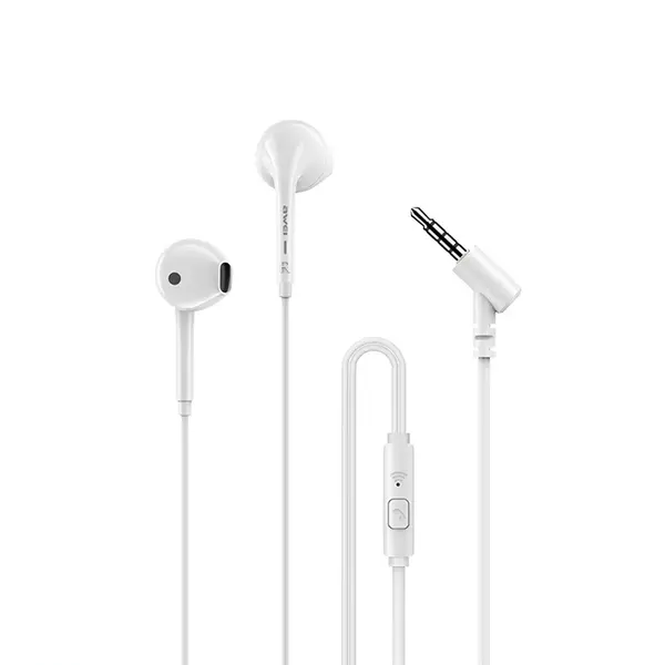 Awei PC-7 3.5mm In-Ear Wired Earphone – Color: White – View 1