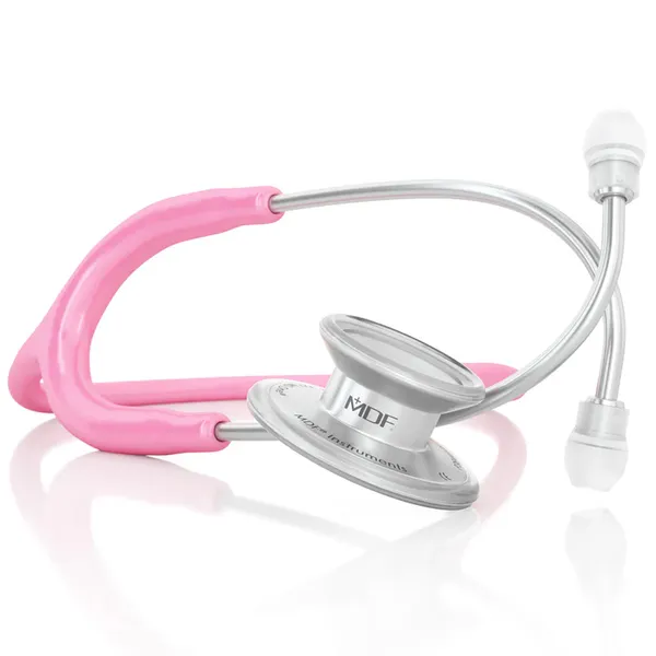 MDF MDF777 One Stainless Steel Dual Head Stethoscope – Color: Pink – View 2