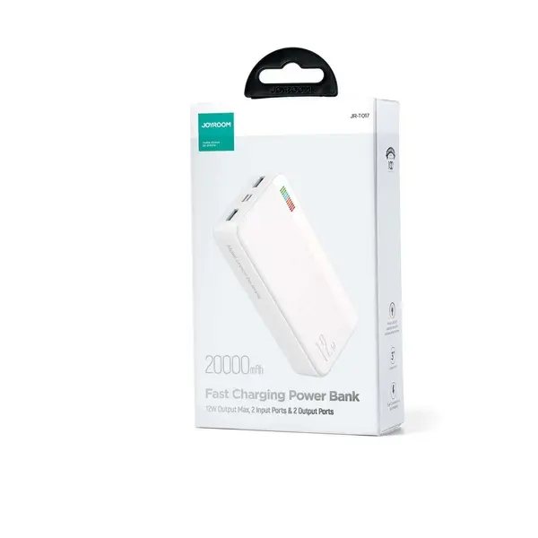 JOYROOM JR-T017 Dazzling Series LED Power Indicator Power Bank – Color: White – View 4