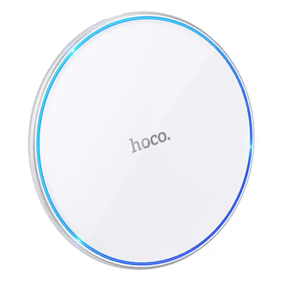 Hoco CW6 Pro 15W Ultra-Thin Wireless Fast Charger with LED Indicator – Color: White – View 3