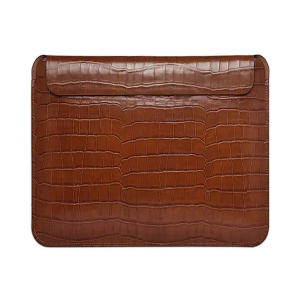 Wiwu Skin Croco 16.2 Inch Ultra Slim Laptop Sleeve Bag for Macbook – Color: Brown – View 1