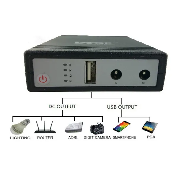 WGP Mini UPS Fir Wifi Router 10400 mAh Battery 5V, 12V, 12V Output – View 4
