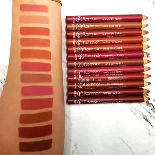 Flormar Matte And Wooden 12pcs Lip Liner Pencil Set – View 3
