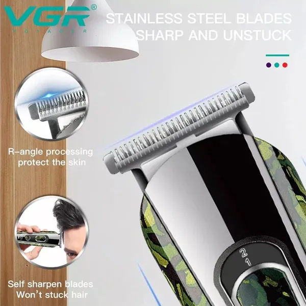 VGR V-271 Portable LED Digital Display Hair Trimmer – View 4