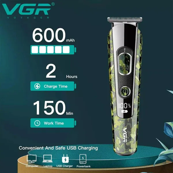 VGR V-271 Portable LED Digital Display Hair Trimmer – View 5