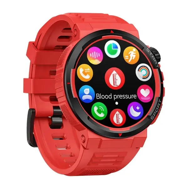 Zeblaze Ares 3 Plus BT Calling Smart Watch – Color: Red – View 2