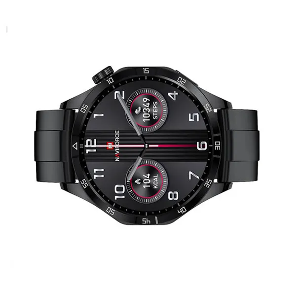 Naviforce NT12 Waterproof Comfortable Silicone Strap Quartz Sports Men's Watch – Dial Color: Black, Strap Color: Black – View 2