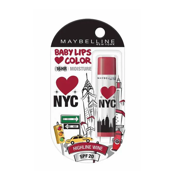 Maybelline Baby Lips Color 16 Hr Moisture SPF 20 Lip Balm Highline Wine – View 1