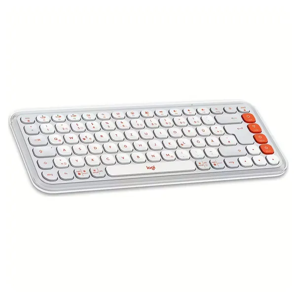 Logitech POP Icon Keys Bluetooth Wireless Keyboard – Color: White – View 2