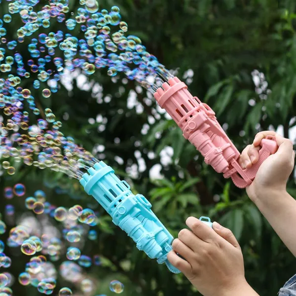 Summer kids Bubble Gun Toys Automatic Soap Water For Children Indoor Outdoor Toys – View 1