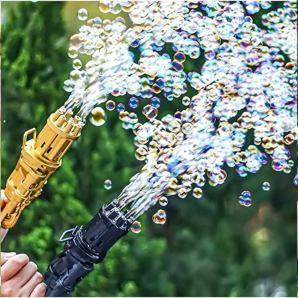 Summer kids Bubble Gun Toys Automatic Soap Water For Children Indoor Outdoor Toys – View 3